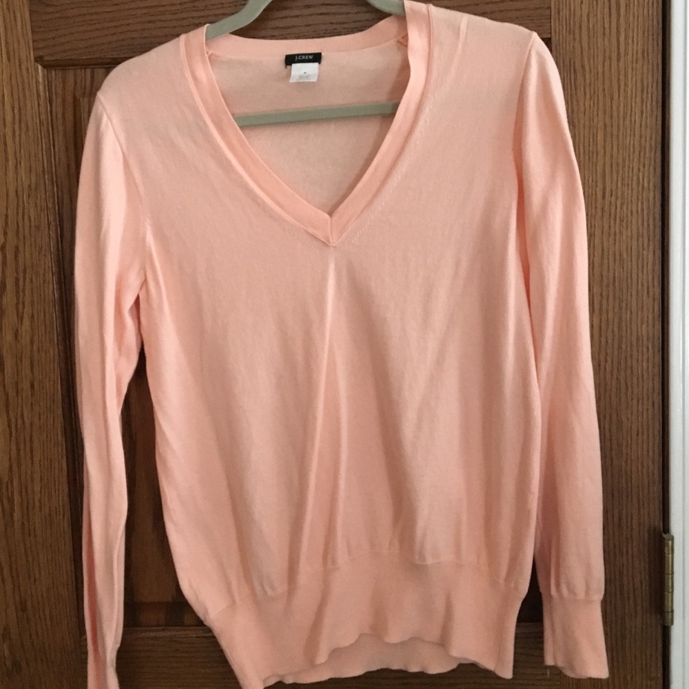 J.Crew peach cotton sweater